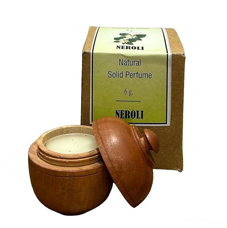 Natural Organic Solid Wax Perfume | Natural Wax In Mini Wooden Box For Men And Women - 6 Gm, (Pack Of 1)