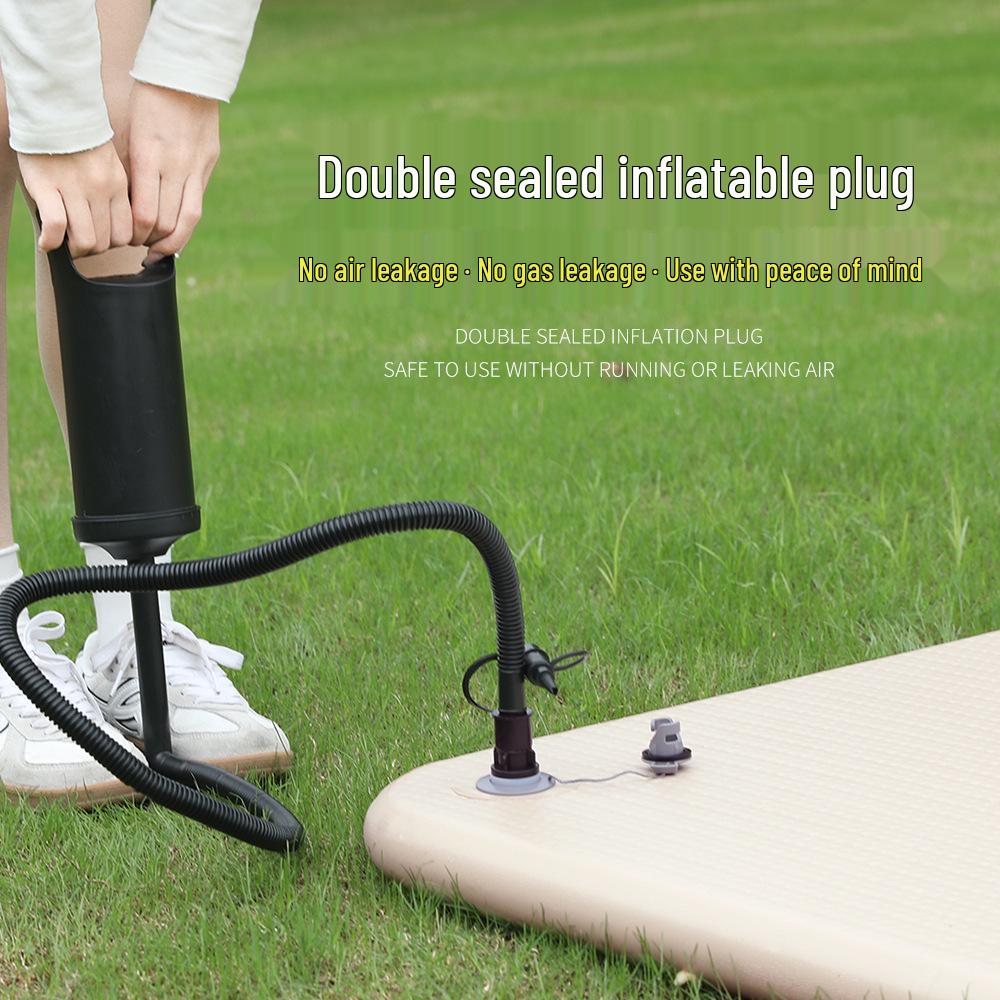 Foldable Inflatable Camping Mattress - Thickened PVC Floor Mat for Outdoor Use