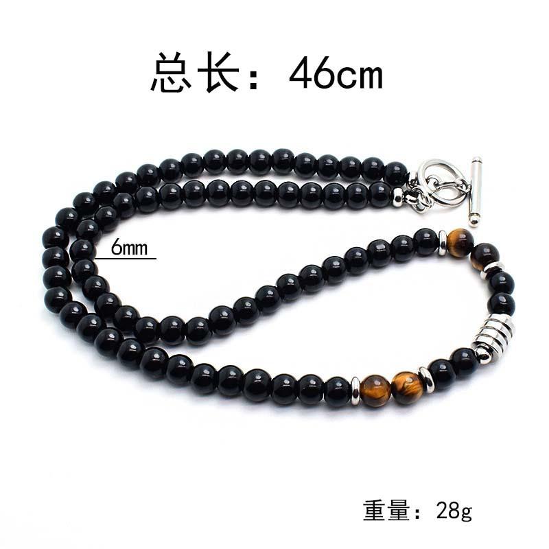 

1Pcs Stainless steel men s mapstone necklace - Hip and unique necklace - Malachite necklace