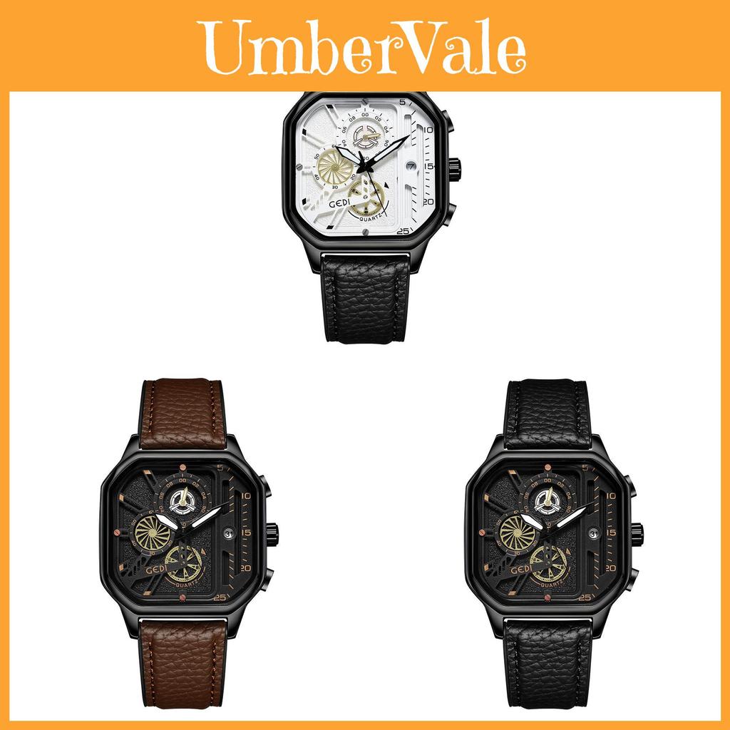 Minimalist Square Mens Watch Quartz Waterproof Business Wear For Men
