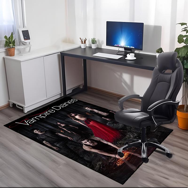 Vampire Diaries Printed Carpet, for Office Chair Living Room Bedroom Kitchen Room Decor Gifts.