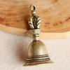 Brass Handicraft Scripture Bell Button Wind Bell Creative Gift Home Decorations Keychain Pendant Christmas Tree Pendant