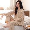 Coral Fleece Pajamas Women'S Autumn And Winter Thickened Fleece Warm Winter Flannel Loungewear Set