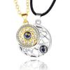 Magnetic Couple Necklace for Him Her Moon Sun Shape Matching Necklace Couple Necklace