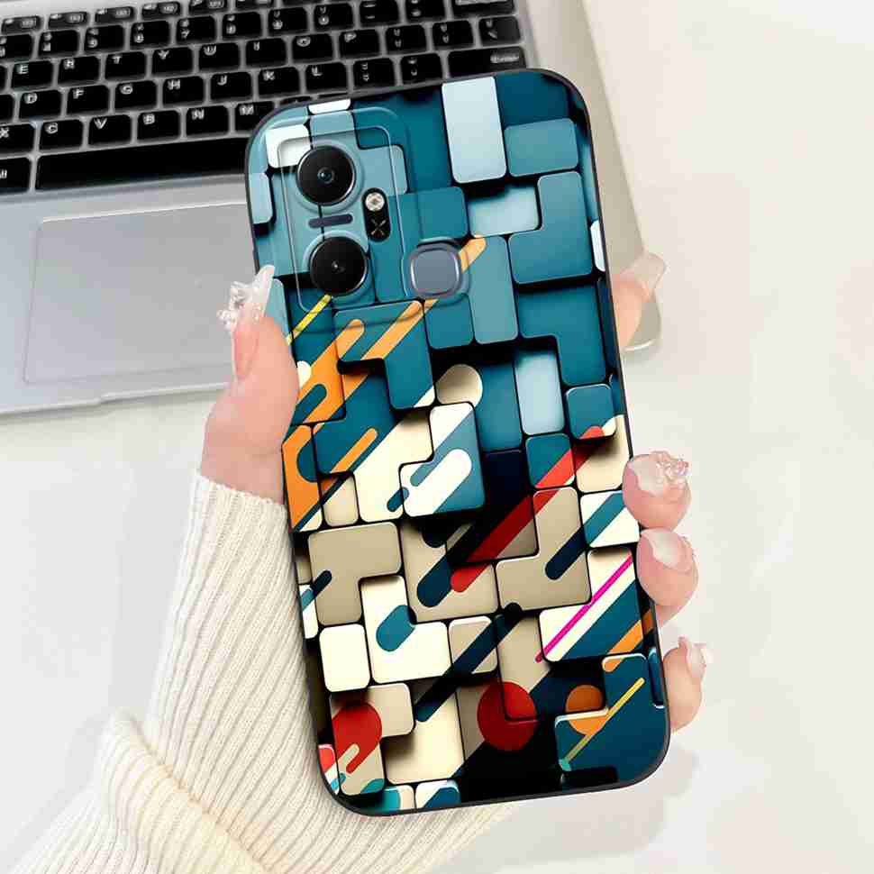 For Infinix Smart 6 Plus X6823C Case Luxury Floral Fashion Soft Silicone Cover For Infinix Smart 6Plus X6823 6.6" Phone Case