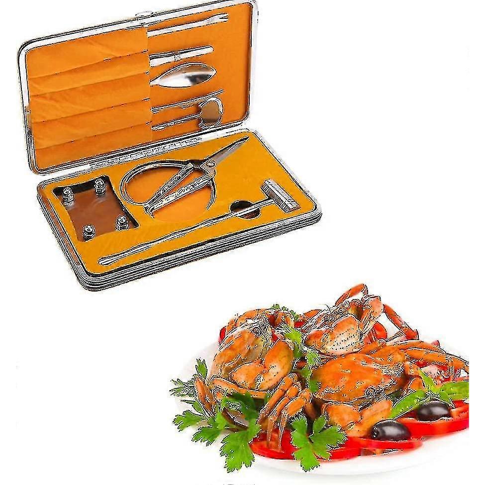 8pcs Seafood Tool Set, Lobster Crab Nut Cracker Opener Tool Set Stainless Steel - RIpj