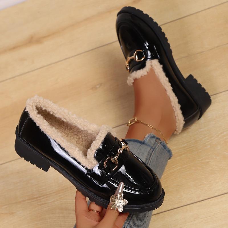 Neue warme Slipper für Damen, Ein-Fuß-Rundschuhe