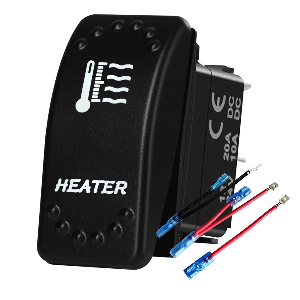 Waterproof White LED Rocker Switch for Light Bar Spot Lights 5P/7P ON-OFF-ON 12V/24V Heavy Duty for Car Boat Truck SUV 4x4 Hilux
