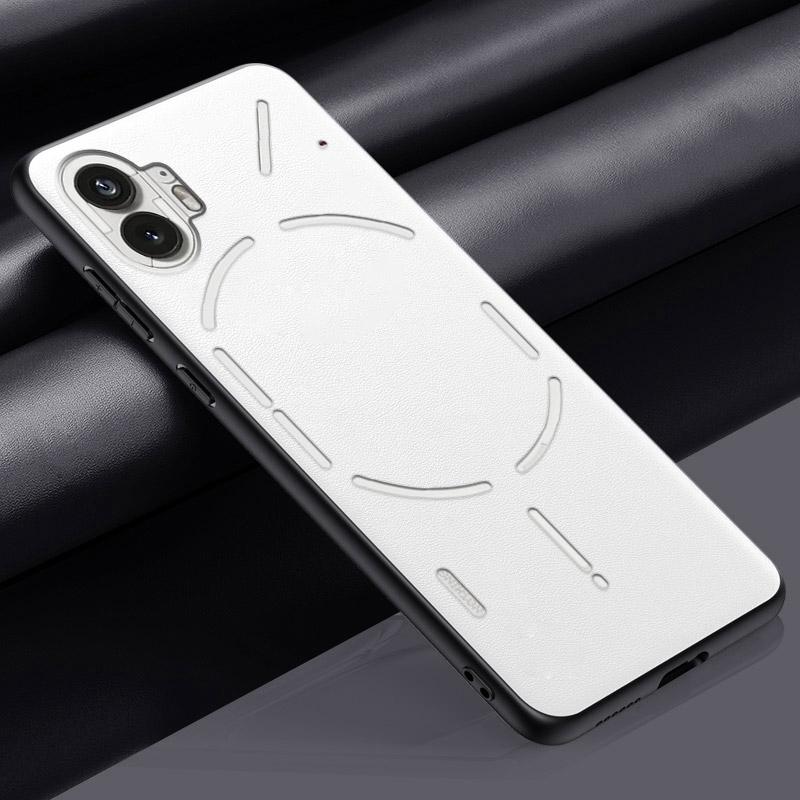 Luxuriöse PU-Lederhülle für Nothing Phone 1 One Rückseite Matte Silikon Vollschutz Handyhülle für Nothing Phone1 5G Coque