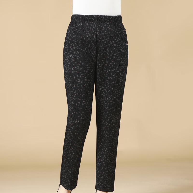 Yalou Women's Winter Fleece-Lined Thickened Straight-Leg Pants