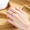 Cute Female Green Yellow Pink Enamel Rose Gold Color Wedding Rings Promise Open Adjustable Engagement  For Women
