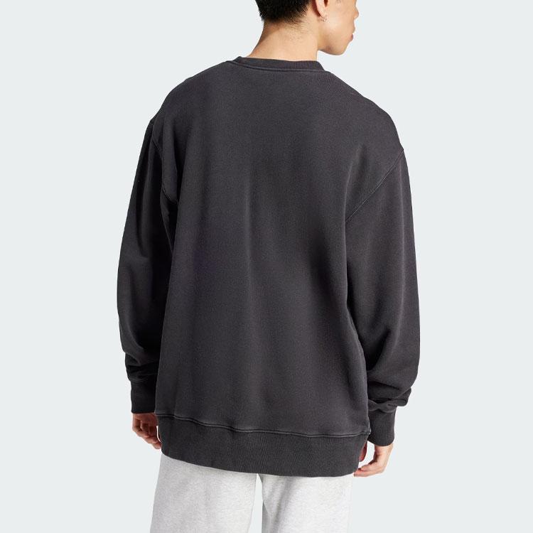 Adidas Originals Adicolor Outline Logo Print Sweatshirt Men Tops Black IU2350