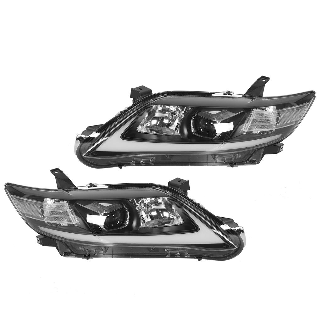 VLAND LED Projector Dynamic Headlights DRL Clear Lens Fit for Camry XV40 2010‑2011 LHD