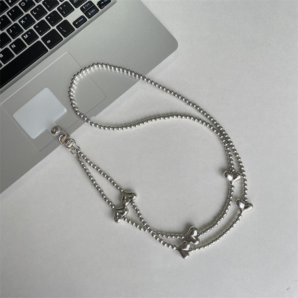 Long Long Crossbody Phone Chain Bow Cellphone Lanyard Kawaii Beads Phone Strap  Phone Accessories