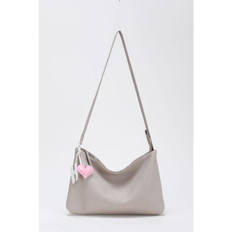 

Underarm bag women s new leather dumpling bag casual commuter shoulder messenger bag 33*3.5*20CM светло-серый