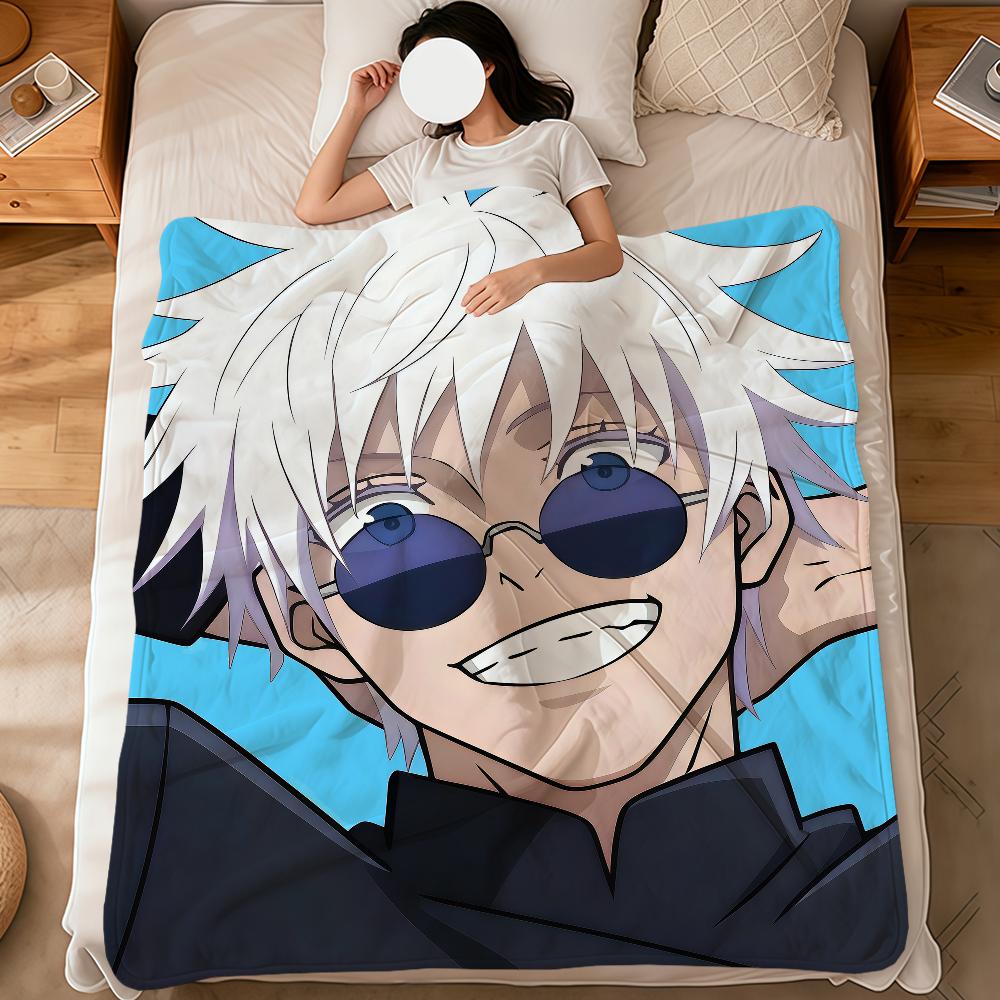 Warm Soft s-Satoru Plush Blanket Anime Yuta Sofa Living Room Itadori Okkotsu Gojo Home Kaisen Yuji Bed j-Jujutsu Gift Pet Hogar