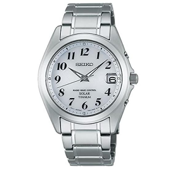 

[Seiko Watch] Годинник Seiko Selection Titanium Solar Radio White Dial SBTM223 Men s Silver