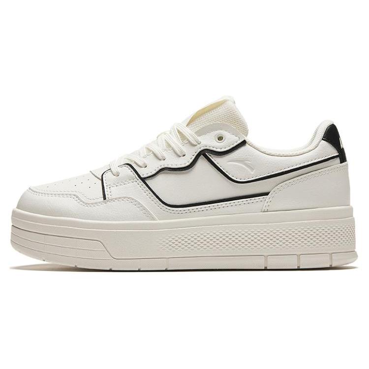 

New Anta Non slip Lightweight Low Top Skateboard Shoes Women s White Black 122428015-2 39