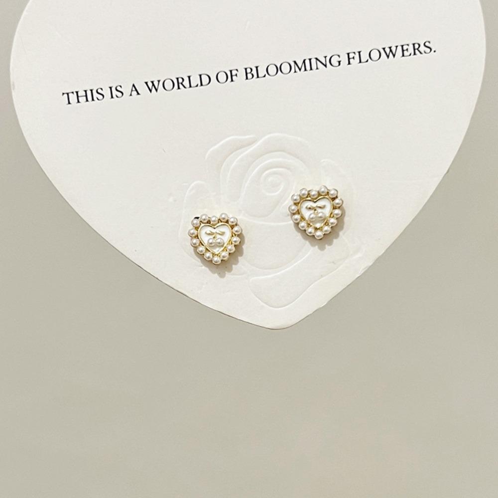 S925 Silver Needle Light Luxury Pearl Zircon Earrings Women's High-end Temperament Niche Versatile Stud Earrings