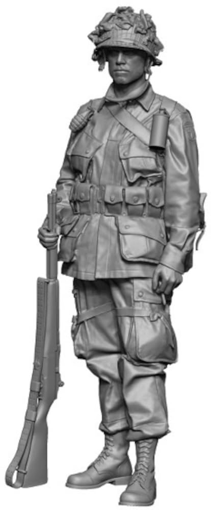 H3 Model 1/24 WWII US Airborne Division Battle of Carentan Rifleman #2 Resin Kit HS24073 (Human)