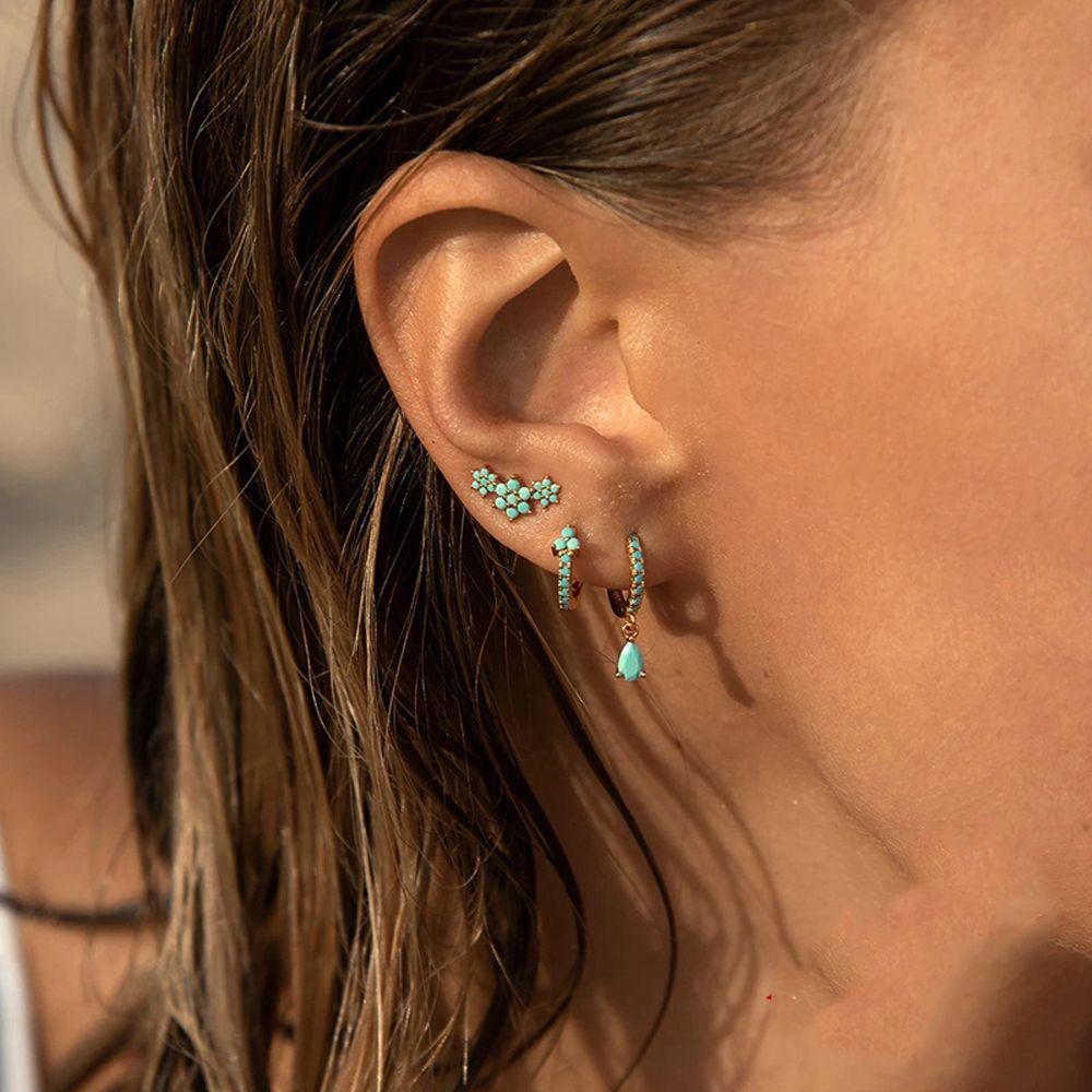 For Girls Temperament Ear Jewelry Korean Stud Earrings Women Hoop Earrings Dangle Drop Earrings