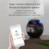 Bluetooth Speaker Audio with LED Digital Alarm Clock Music Player Wireless Ball Shape Clock Speaker Little Devil Speaker Dual Alarm Clock