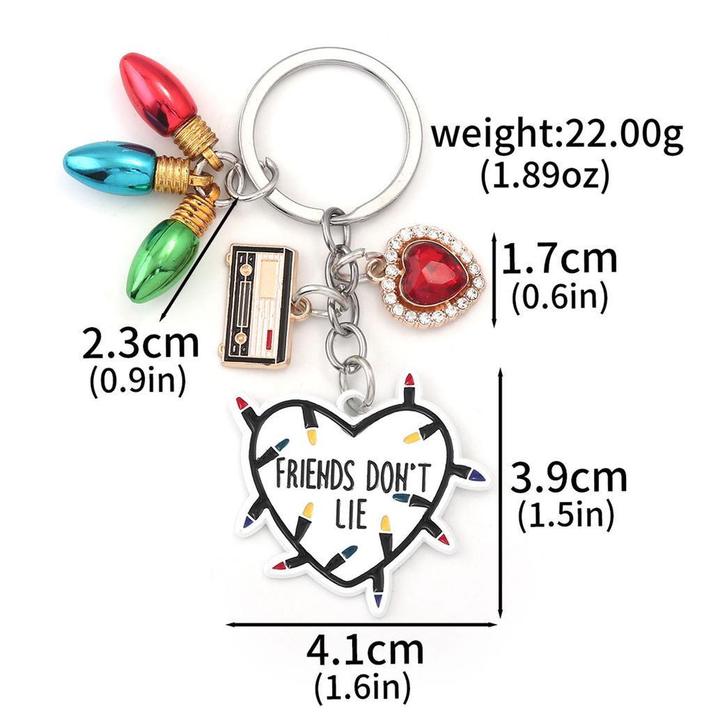 Seltsamer ABXYZ Metallplaketten Schlüsselanhänger Autoschlüsselanhänger Taschenanhänger Armband Halloween Cosplay Schmuck für Damen und Herren