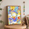 Disney Donald Duck Digital Oil Painting Diy Coloring Handpainted Filling Home Decoration Gift, Canvas Art Wall Decor Party Scene Painting