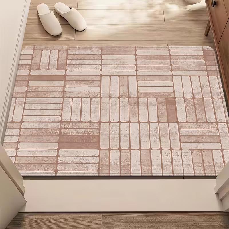 

Modern Minimalist Door Mat Geometric Wave Pattern Entrance Rug Soft Non-Slip Nordic Home Decor Welcome Carpet for Indoor Outdoor 40x60cm