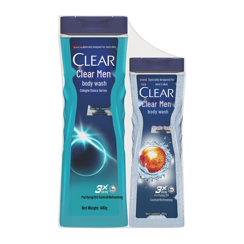 CLEAR Men's Cologne Scent Shower Gel