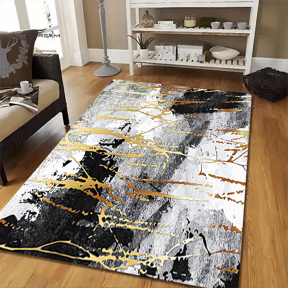 Marble Texture Background Pattern Decoration,Carpet,Living Room,Bedroom, Non-slip,Square rug