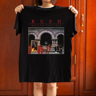 Rush Moving Pictures Graficzny Czarny T-shirt Unisex Rozmiar S-5XL Koszulka Unisex