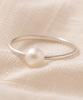 Helene Jewelry 925 Silver Freshwater 6Mm Pearl Miss Ring Silver Thread Ring (Type D)