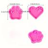 Large Dog Paw Print Heart-Shaped Silicone Resin Molds with 10Pcs Keyrings - Perfect for DIY Dog Tag Making, Epoxy Resin Crafting