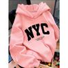 Women'S Light Pattern Hooded Sweatshirt Oversized Comfortable Fabric Fashion Casual