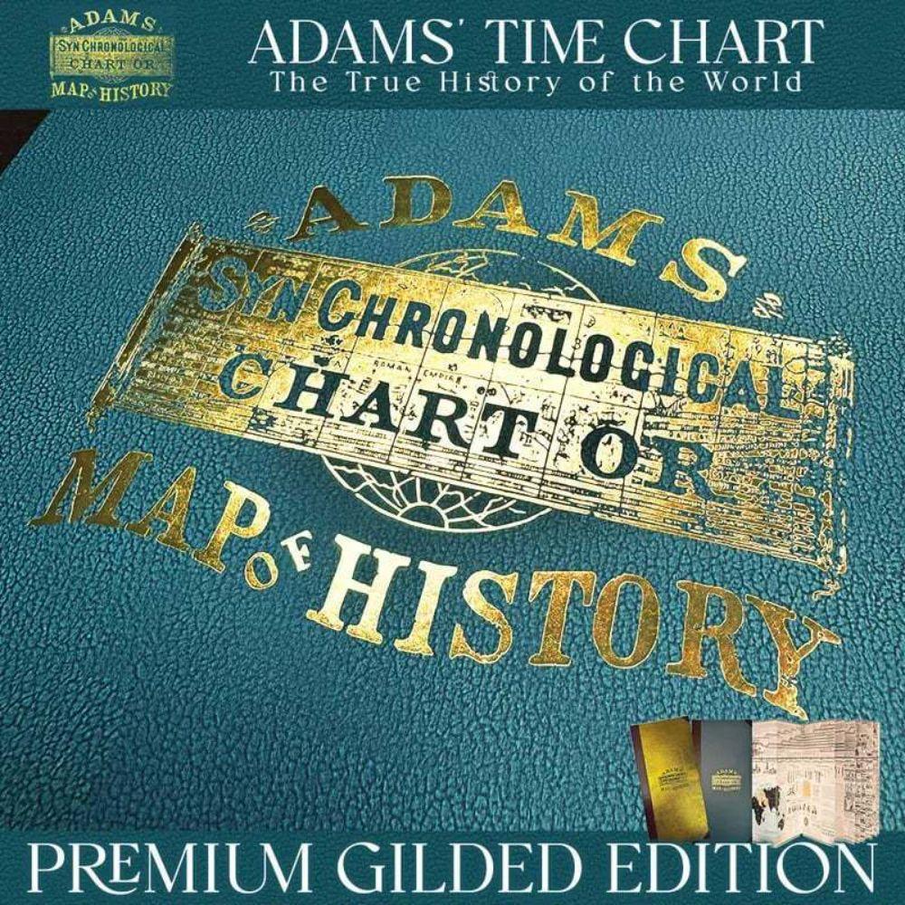 Folded Chart Adams Time Chart Map of History Book Adams Synchronological Chart Paper Material History Timeline Map Gold Stamping