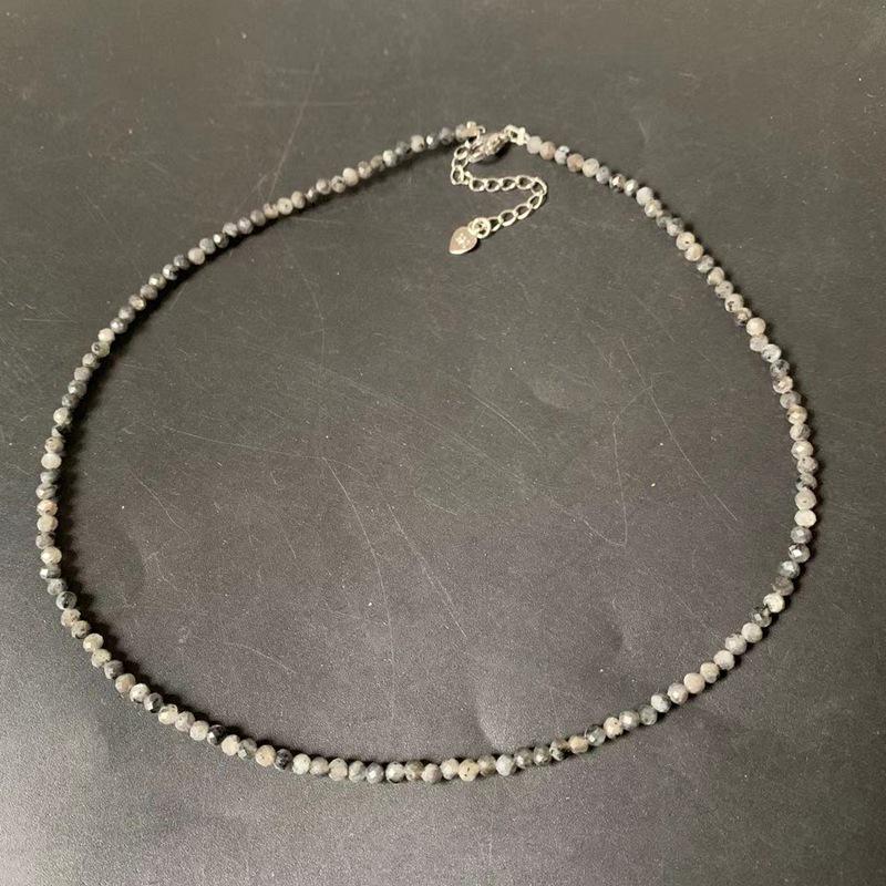 3mm Faceted Natural Stone Necklace with Citrine, Agate, Tourmaline, and Moonstone Beads