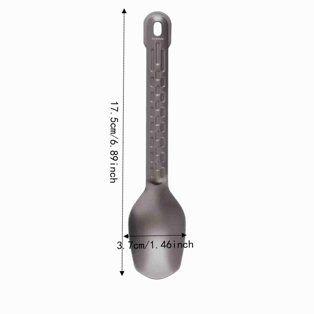 Pure Titanium Camping Cutlery Long Handle Lightweight Dinner Spork Portable Eating Utensil  Camping Spoon