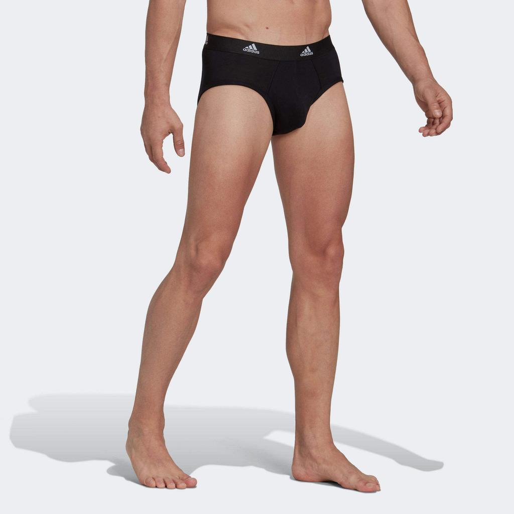 adidas Active Flex Letter Logo Print Triangle Underwear 3-Pack Men Underwear Black GB0807
