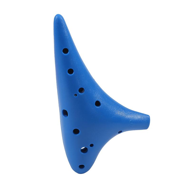 

1PC 12-hole Ocarina Resin Plastic Alto C Tuning Ocarina New 12-hole Multicolor Flute Adult Children s Instrument синій