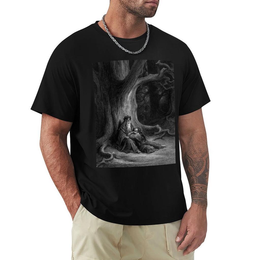The Beguiling Of Merlin (Merlin And Vivien) By Gustave Dor Tshirt Big And Tall Gym Tshirt