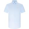 EMZ Erdos Men's Silk Blend Plaid Short Sleeve Business Shirt
