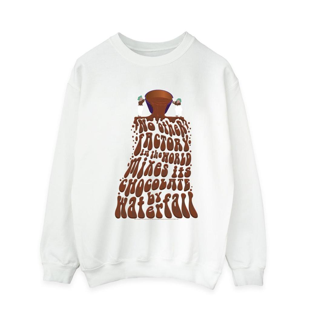 Willy Wonka Mens Chocolate Waterfall Sweatshirt