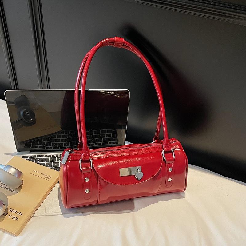 Niche bowling handbag women's 2025 summer new fashion simple Spice girl commuter shoulder messenger women's bag