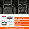 For GMC Terrain 2018- Real Carbon Fiber Stickers Centre console cup holder panel Cover Car Accessories Interior decorative