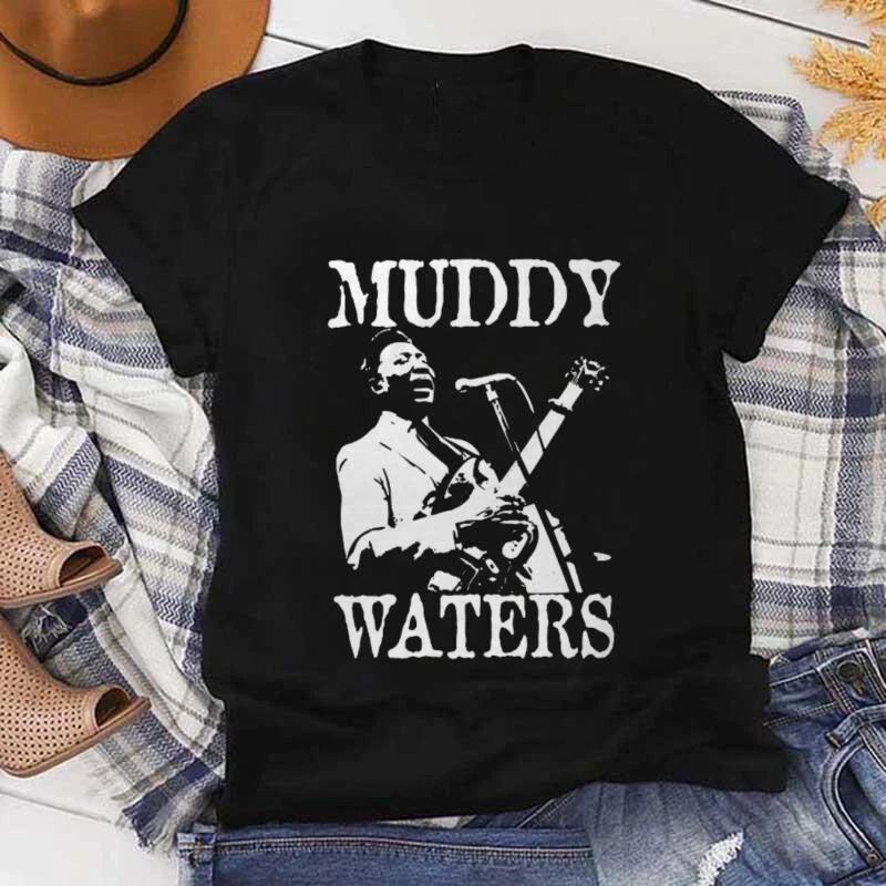 Muddy Waters Schwarzes Baumwoll-T-Shirt Schwarzes Unisex-T-Shirt S-5XL CL314