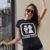 Anlässe T-Shirt Scheidung Game Over Kurzarm 100% Baumwolle Rundhals Oberteil Unisex T-Shirt