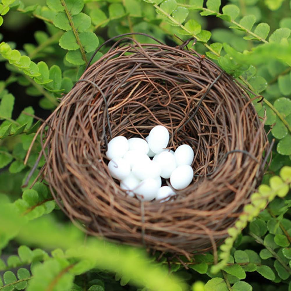 Jucării Pasăre False pentru Set de 10 Ouă de Plastic Imitație pentru Peruși și Păsări Mici Accesorii Ouă pentru Hrănire DIY Accesorii Grădinărit Ouă, Peruși, Păsări, Consumabile,
