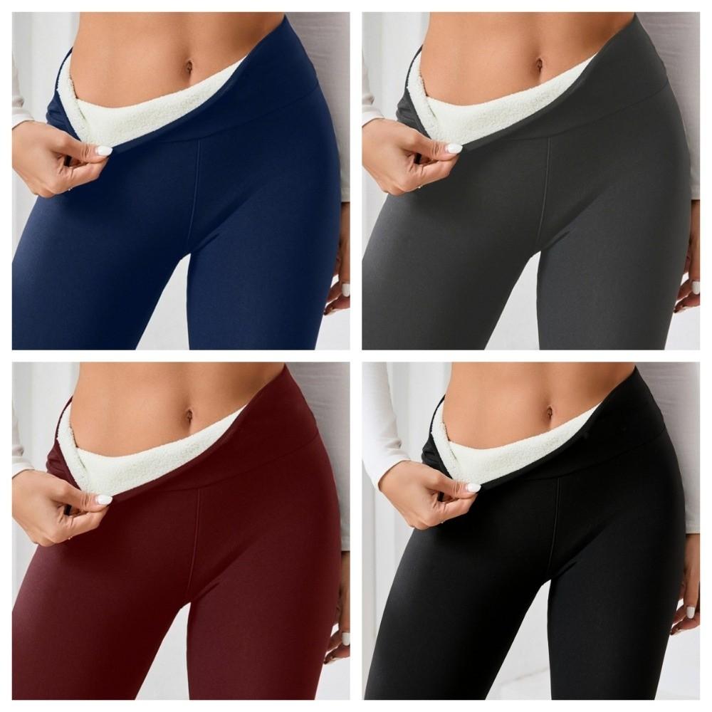 Prevent Cold Velvet Tights Elastic Warm Yoga Pilates Pants Comfortable Fleece Leggings  Women Wear
