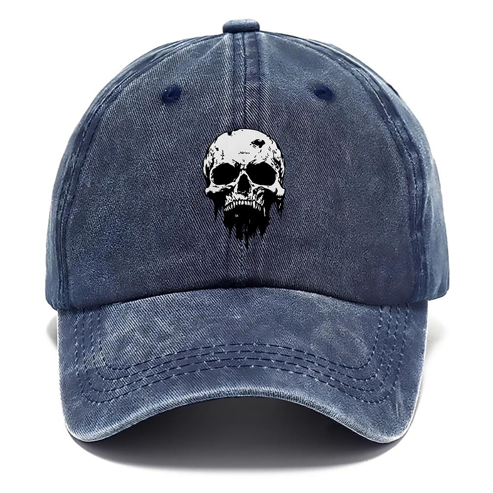 A Stylish Skull Print Designed for Men And Women Perfect for Streetwear And Casual Outings This Breathable Adjustable DAD Hat